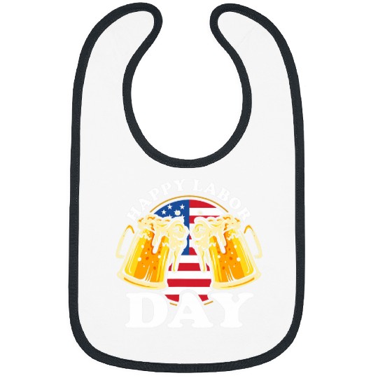 Happy Labor day beer tee womenmen US flag funny labor day Bibs