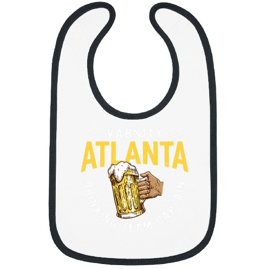 Atlanta Drinking Team Captain Funny Beer Lover Humor Drinker Bibs