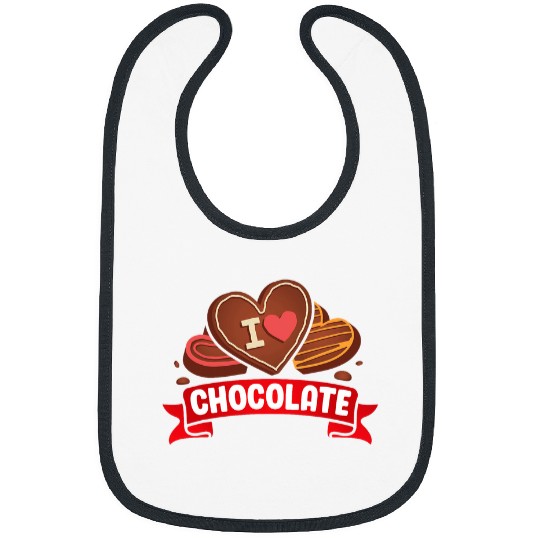 I Love Chocolate Sweets Candy Chocolate Bar Bibs