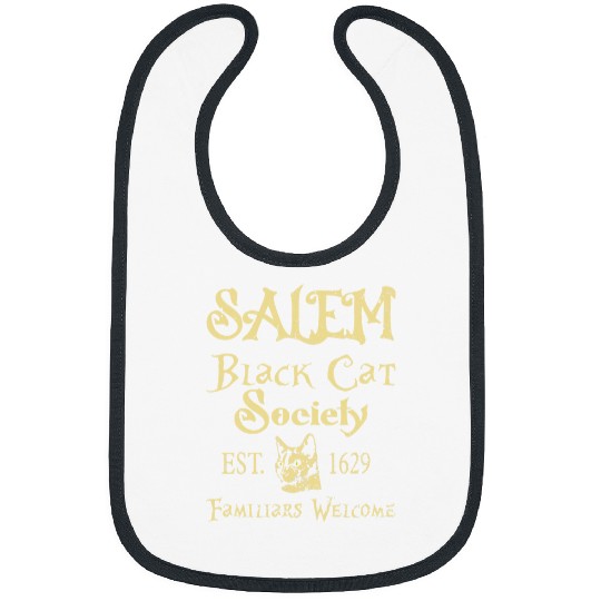 halloween salem black cats society familiars welcome Bibs