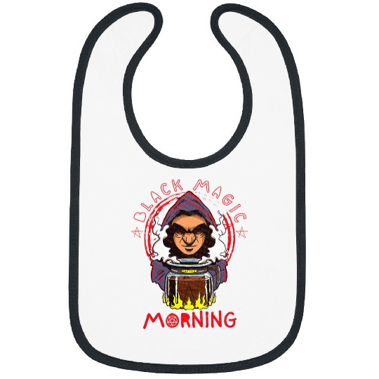 Funny Black Magic Morning Brew For Mom Coffee Lover Bibs