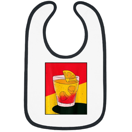 Aperol Spritz Summer Orange Splash Wines Glass Back Print Bibs