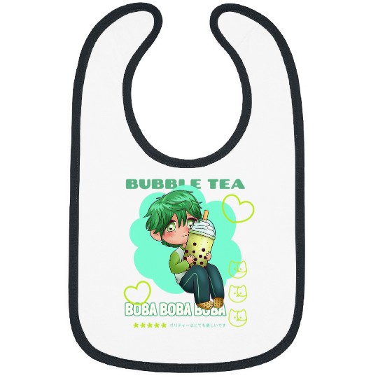 Bubble Tea Pearl milk Boba milk Boba tea Nai cha Tapioca 6 Bibs