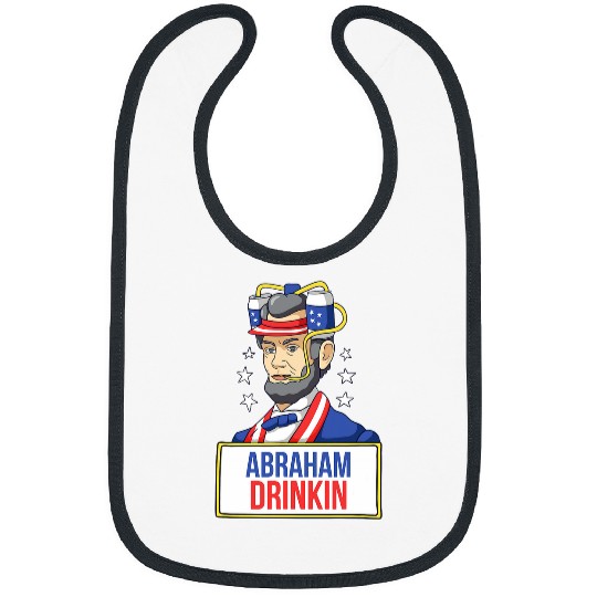Abraham Drinkin Abraham Lincoln Beer Helmet 4th July Bibs