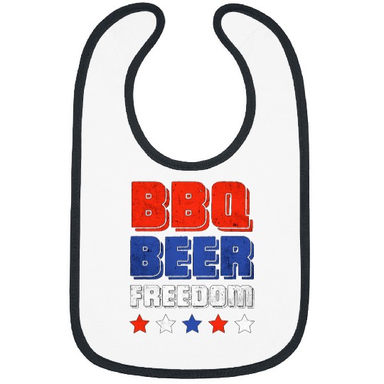 BBQ Beer Freedom Beer Lover Backyard BBQ Party America Bibs