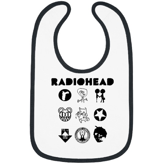 Radiohead Black All Icon Bibs