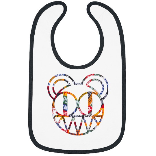 Radiohead Colorful Strip Bear Head Bibs