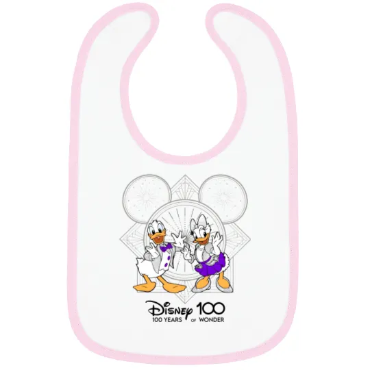 Disney 100 Years of Wonder Zip Bibs, Donald And Daisy Duck Zip Bibs