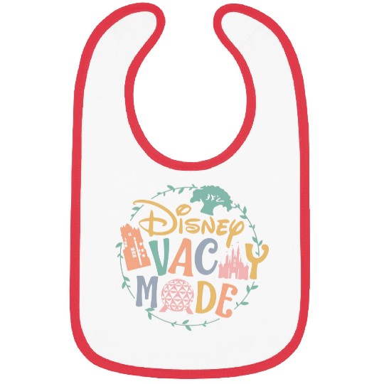 Disney Vacay Mode Bibs, Disney Epcot Bibs, Disney Castle Bibs