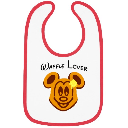 Waffle Mouse Bibs, Mickey Waffle Lover Bibs, Disney Epcot Bibs