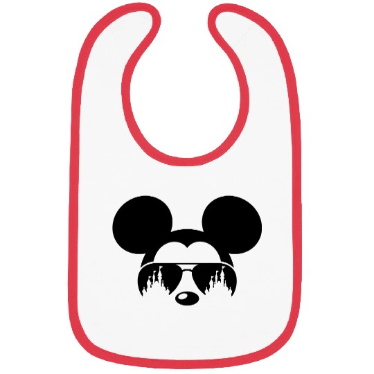 Mickey Mouse Sunglasses Bibs, Disney Castle Bibs