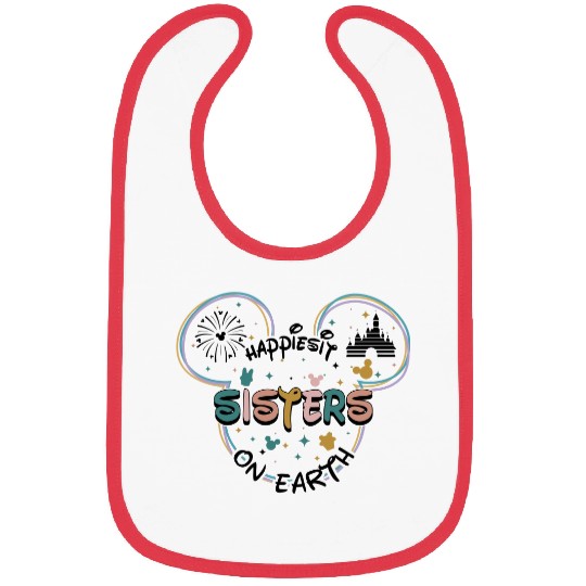 Disney Sisters Bibs, Happiest Sisters On The Earth Bibs