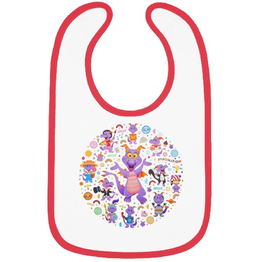 Disney Epcot Figment Bibs, Epcot Figment Bibs, Floral Epcot Bibs