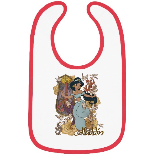 Vintage Princess Jasmine Alladin Bibs,Disney Character Bibs