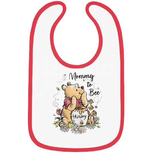 Floral Disney Winnie The Pooh Mommy To Bee Bibs