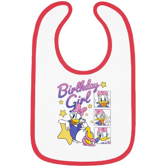 Disney Daisy Duck Birthday Girl Bibs, Disney Daisy Birthday Bibs
