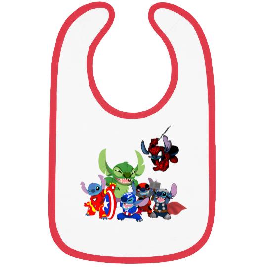 Stitch Avengers Marvel Deadpool Disneyland Bibs