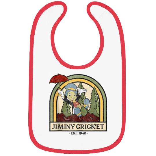 Disney Pinocchio Jiminy Cricket Established 1940 Bibs