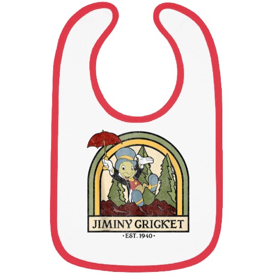 Disney Pinocchio Jiminy Cricket Established 1940 Bibs