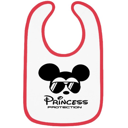 Princess Protection Bibs, Disney Princess Security Bibs, Disney Dad Bibs, Mickey Mouse Bibs