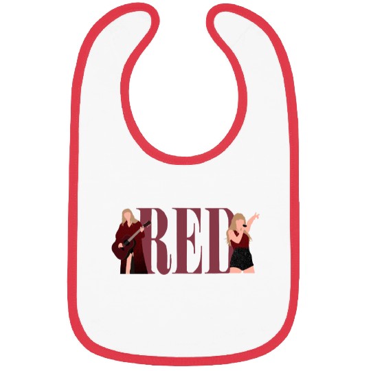TaylorSwift Red eras tour art Bibs