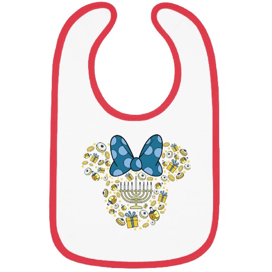 Disney Minnie Mouse Hanukkah Chanukah Bibs,Happy Hanukkah Bibs