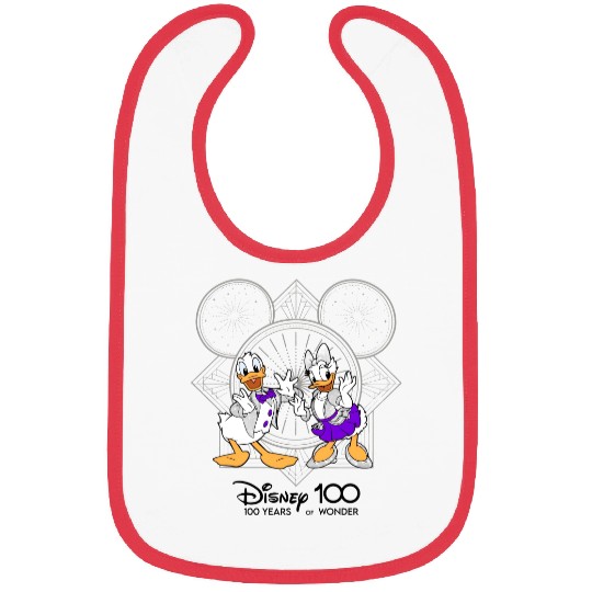 Disney 100 Years of Wonder Zip Bibs, Donald And Daisy Duck Zip Bibs