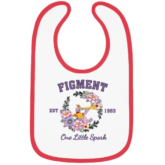 Disney Figment Bibs, Purple Dragon Bibs, Figment Est 1983 Bibs