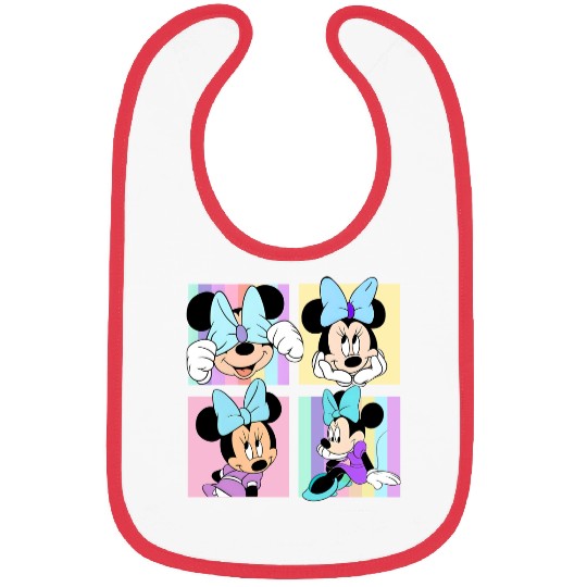 Retro Minnie Mouse Portrait Bibs, Vintage Disney Bibs