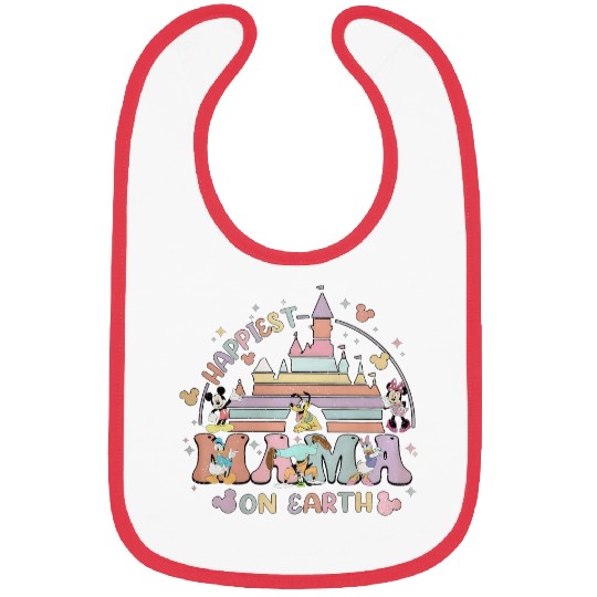 Disney Happiest Mama On Earth  Bibs, Disney Mama Bibs