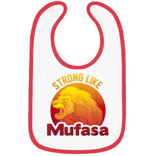 Disney The Lion King Strong Like Mufasa Sunset Logo Bibs