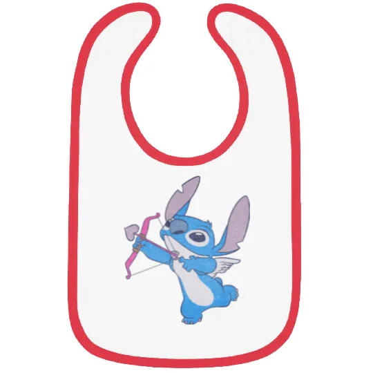 Disney Lilo Stitch Valentine's Day Stitch Cupid Bibs