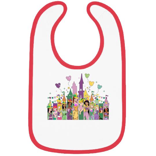 Disney castle Mardi Gras Bibs, Disney Princess Mardi Gras Bibs