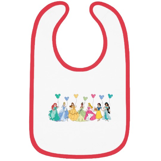 Disney Princess Balloon Bibs, Princess Squad Bibs