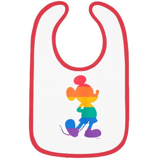 Disney Mickey Mouse Pride Classic Pose Rainbow Icon Fill Bibs