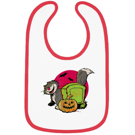 Disney 100 cinderellas Halloween Lucifer The Cat Graveyard Bibs
