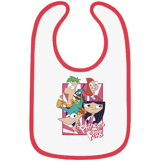 Disneys Phineas And Ferb With Friends Cute Group Shot Bibs