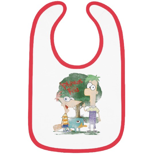 Disneys Phineas And Ferb Hanging Out With Perry Distressed Bibs