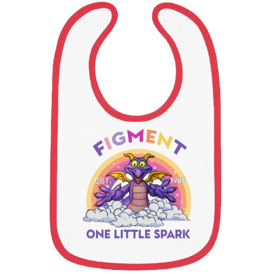 Cute Figment One Little Spark Disney Epcot Snack Drinking Bibs