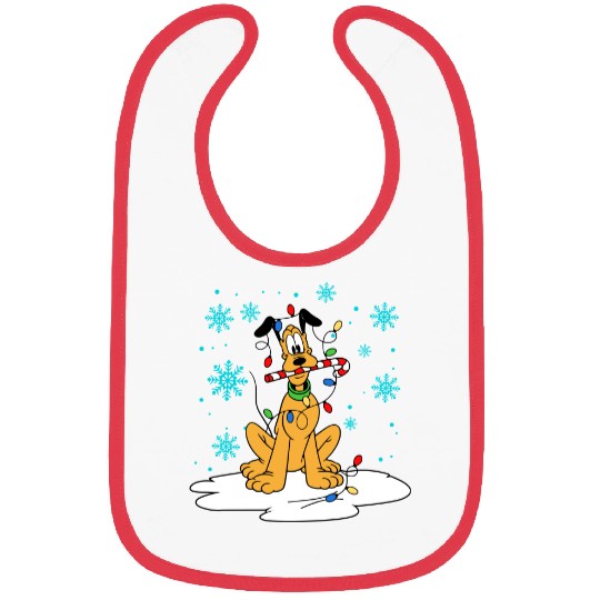 Disney Christmas Bibs, Pluto Christmas Bibs, Disney Pluto Bibs