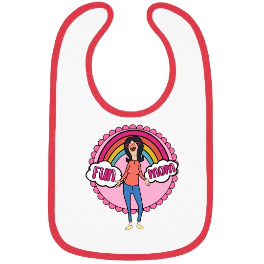 Boho Rainbow Bobs Burgers Linda Belcher Fun Mom Bibs