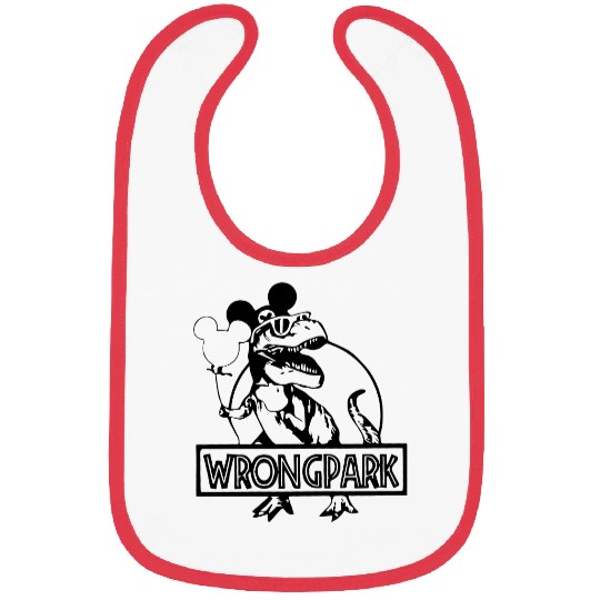Jurassic Park Wrong Park Bibs- Universal Studios Bibs- Disney Bibs- Custom Design Colors Available