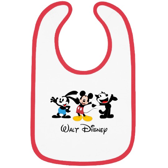 Julius the Cat Oswald the Lucky Rabbit Mickey Mouse Bibs, Disney Trip Bibs
