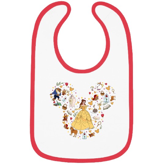 Princess Belle Bibs, Mickey Ear Bibs, Disney Trip Bibs