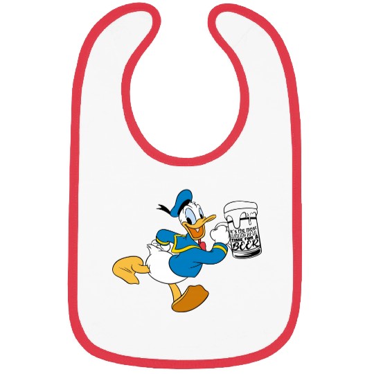 Donald Duck Drink Beer Bibs, Disney Couple Bibs Drinking Around