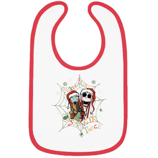 disneys Nightmare Before Christmas Jack Sally Making A List Bibs
