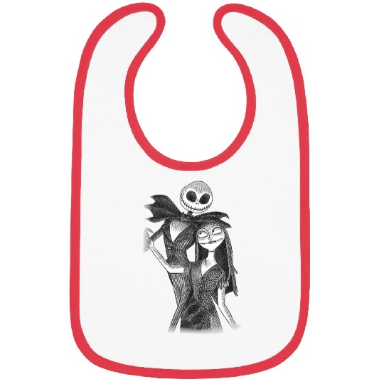 disneys The Nightmare Before Christmas Jack Sally Sketch Bibs