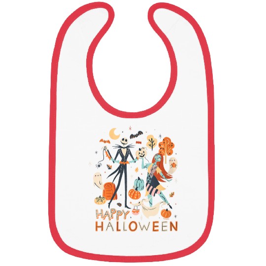 disneys The Nightmare Before Christmas Jack Sally Halloween Bibs