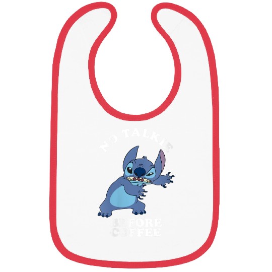 disneys Lilo Stitch No Talkie Before Coffee Grumpy Alien Bibs
