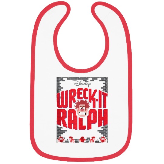 disneys Wreck it Ralph Wrecked Brick Wall Video Game Sprites Bibs